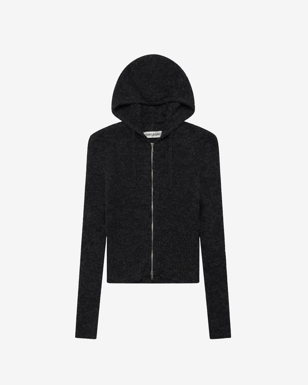 Our Legacy - Women's Compact Hood - (Charcoal Melange Fuzzy Alpaca)