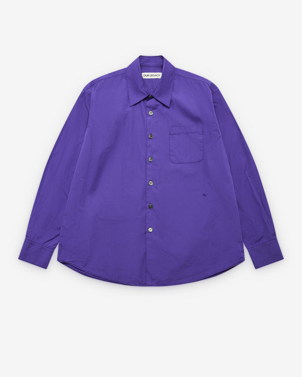 Our Legacy - Men's Above Shirt - (Deep Blue Super Poplin)