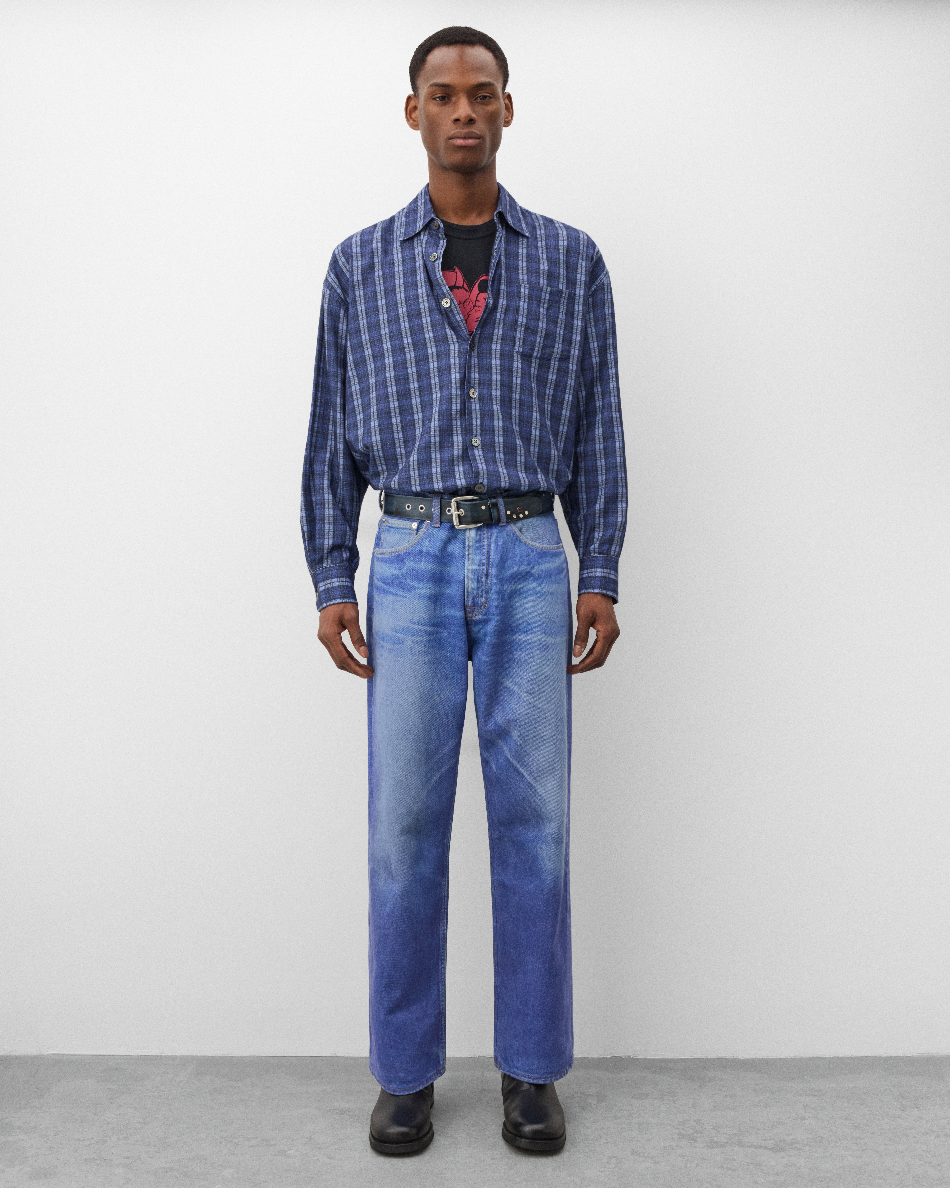 Our Legacy: Men's Borrowed Shirt (Check Please Print) | DSMNY E-SHOP