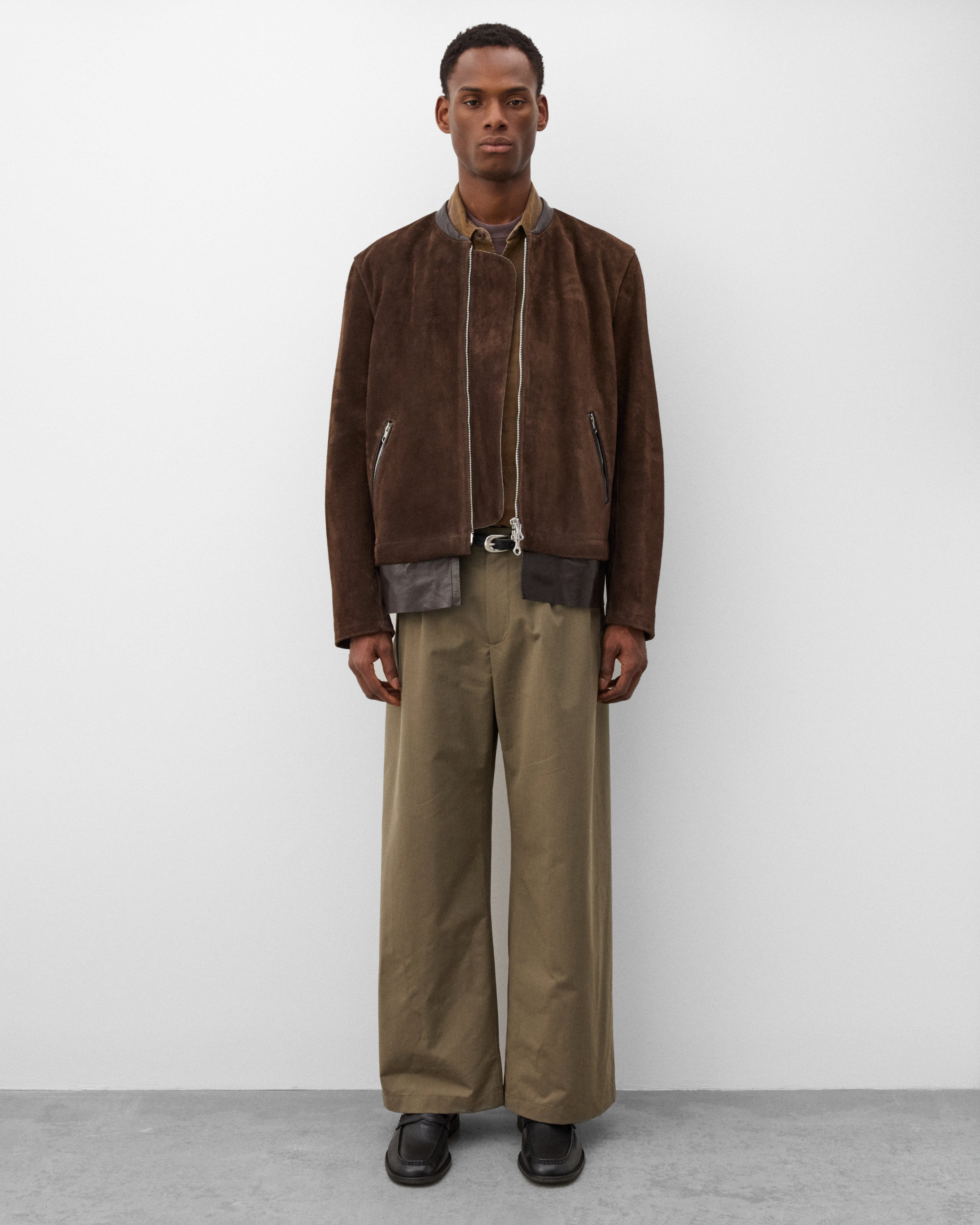 Our Legacy: Men's Drift Jacket (Wenge Brown Wet Suede) | DSMNY E-SHOP