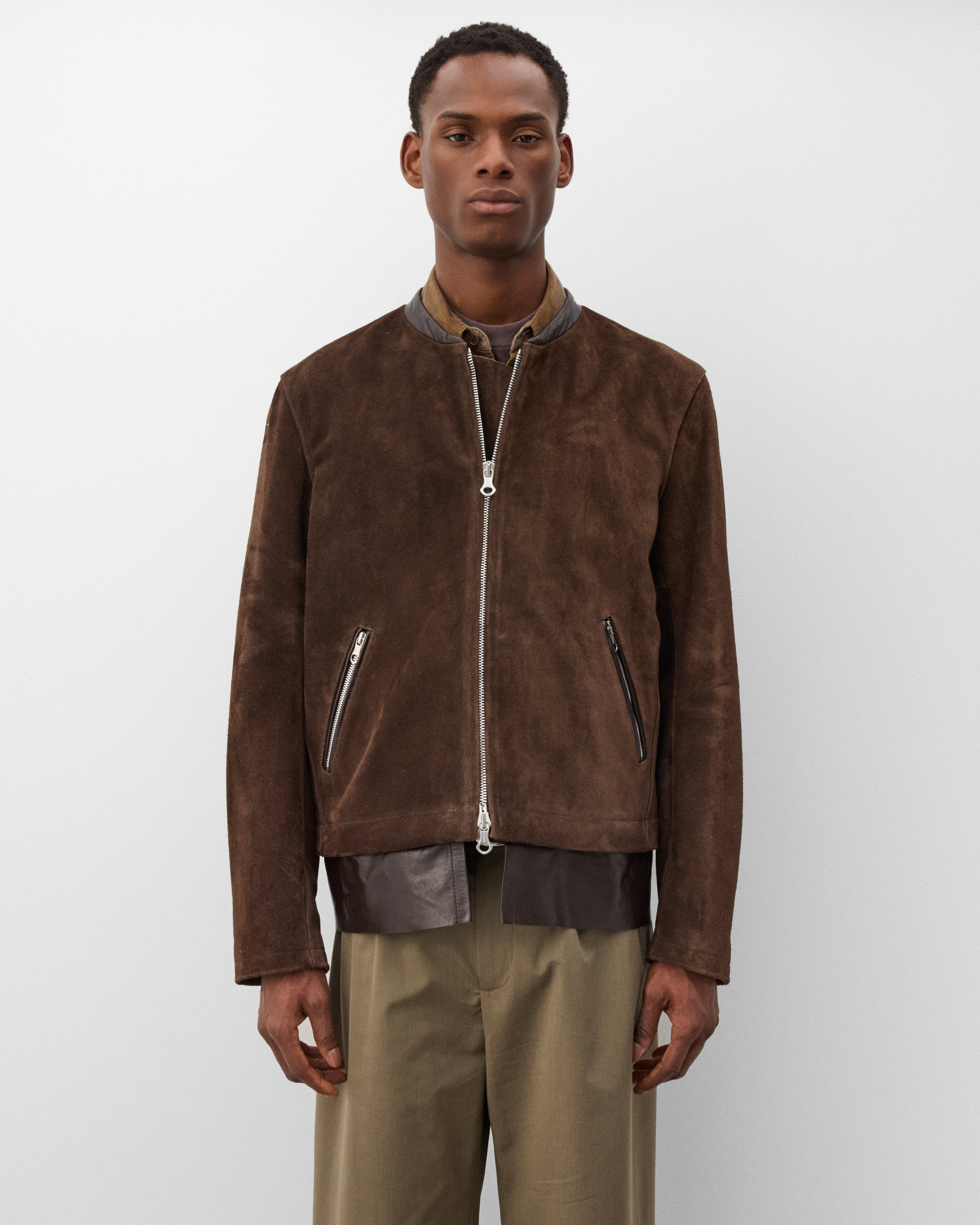 Our Legacy: Men's Drift Jacket (Wenge Brown Wet Suede) | DSMNY E-SHOP