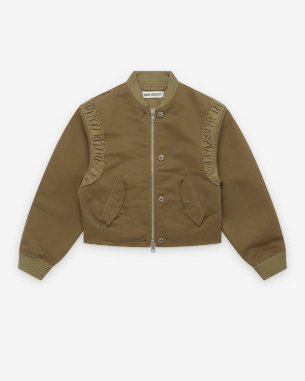 Our Legacy - Women's Frill Bomber - (Kharkee Double Weave Sateen)