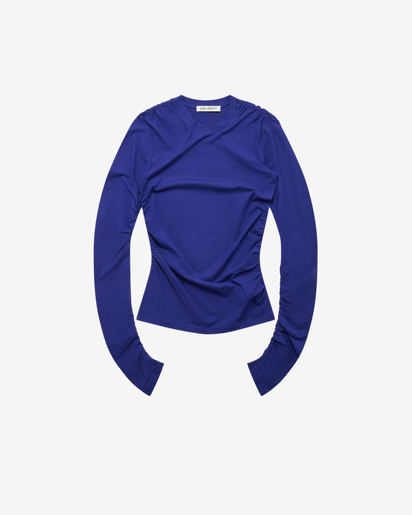 Our Legacy - Women's Strain Slim Longsleeve - (Deep Blue High Twist Jersey)