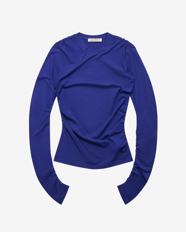 Our Legacy - Women's Strain Slim Longsleeve - (Deep Blue High Twist Jersey)