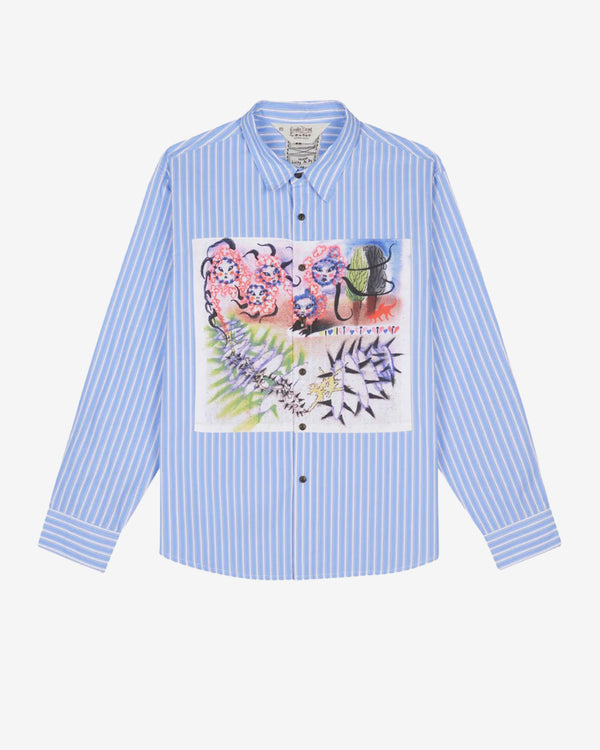 Brain Dead - Men's Omer Oxford Button Up Shirt - (Blue)