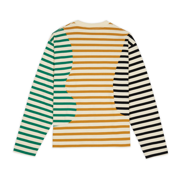 Brain Dead - Men's Organic Paneled Stripe Long Sleeve Shirt - (Multi)