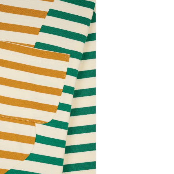 Brain Dead - Men's Organic Paneled Stripe Long Sleeve Shirt - (Multi)