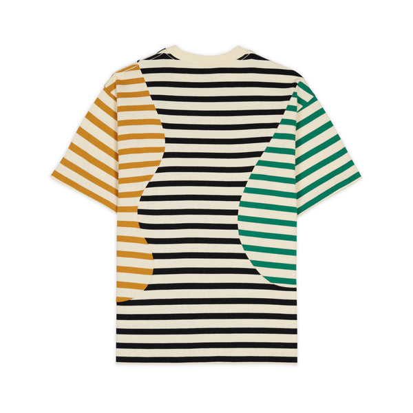 Brain Dead - Men's Organic Paneled Stripe T-Shirt - (Multi)