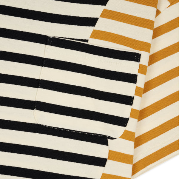 Brain Dead - Men's Organic Paneled Stripe T-Shirt - (Multi)