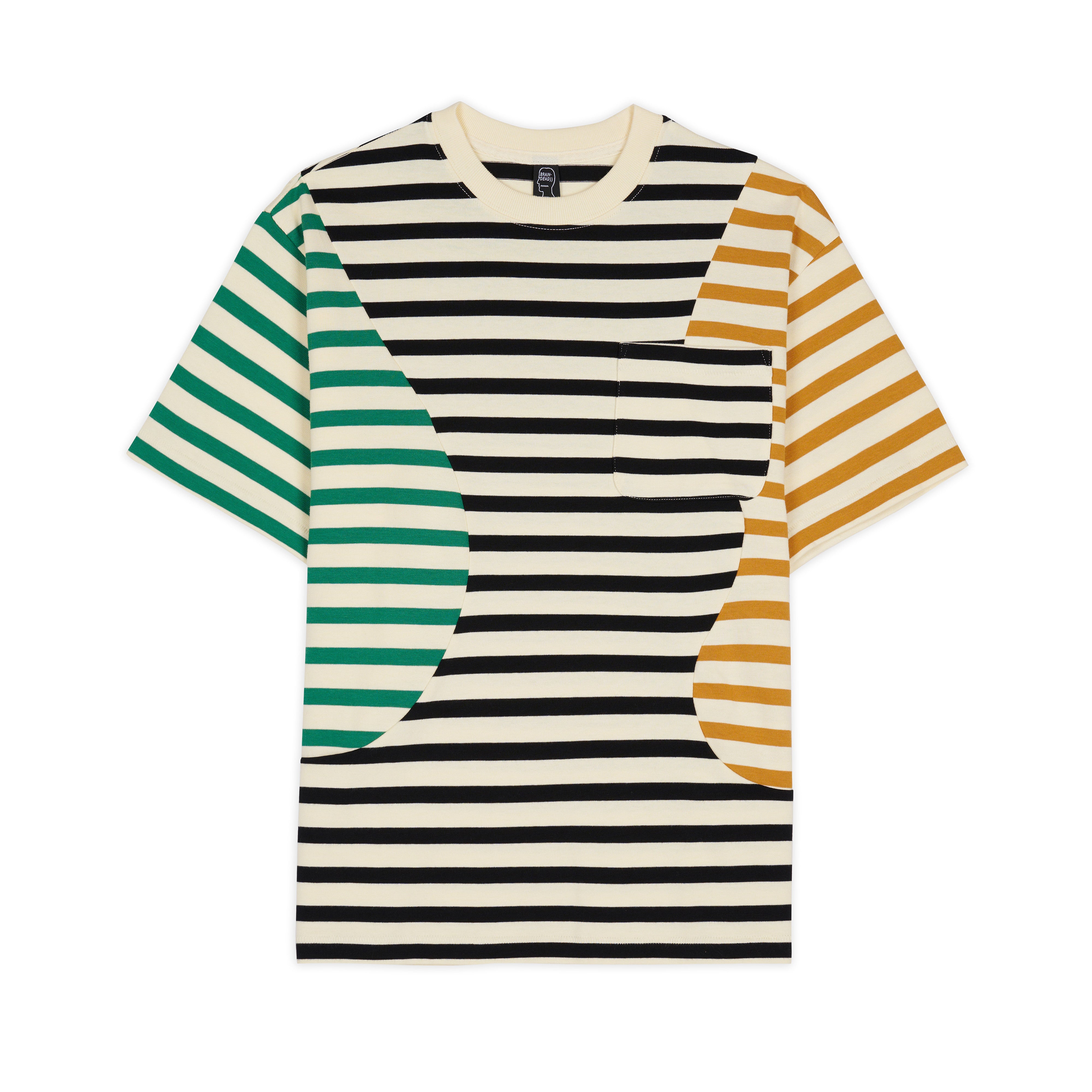 Brain Dead: Men's Organic Paneled Stripe T-Shirt (Multi) | DSMNY E