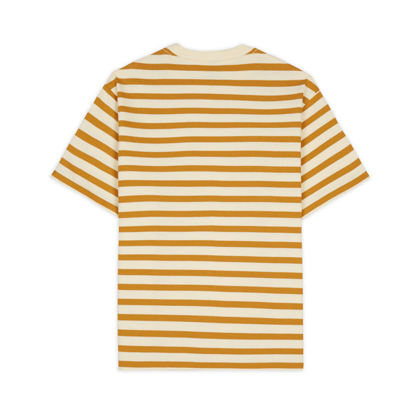 Brain Dead - Men's Organic Striped T-Shirt - (Gold)