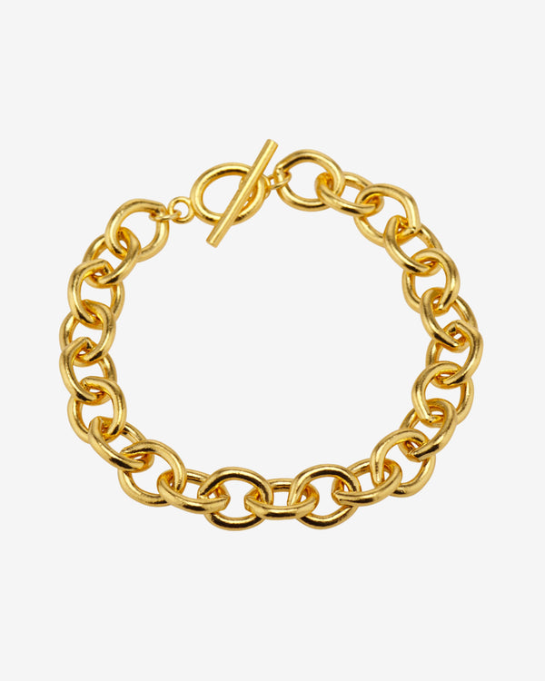 Mene - Oval Link Chain Bracelet - (Yellow Gold)