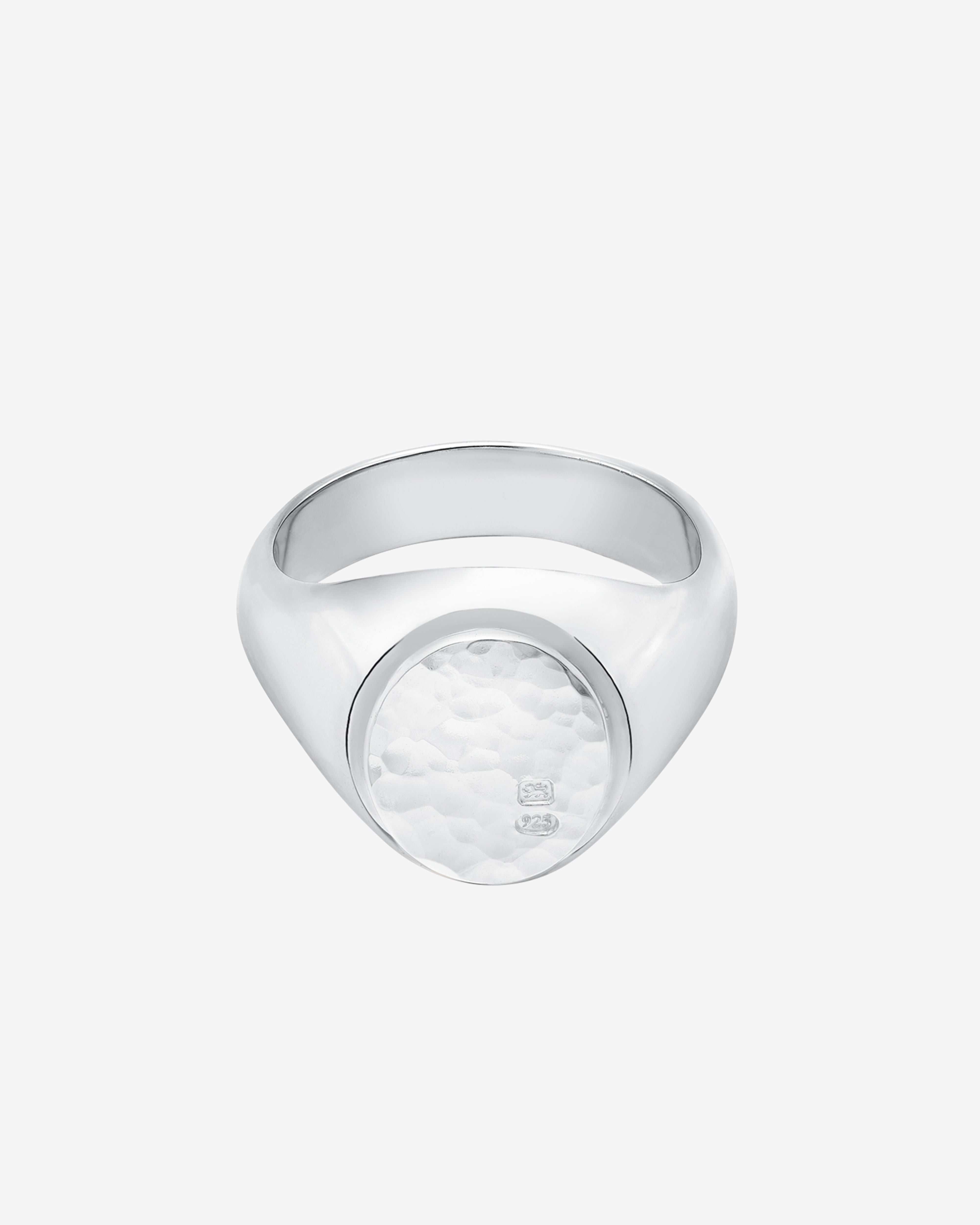 s*e様 レア23号‼️ BUNNEY OVAL HAMMERED SIGNET Bunney: Men's Oval Hammered Signet Ring (Silver) | DSMNY E-SHOP