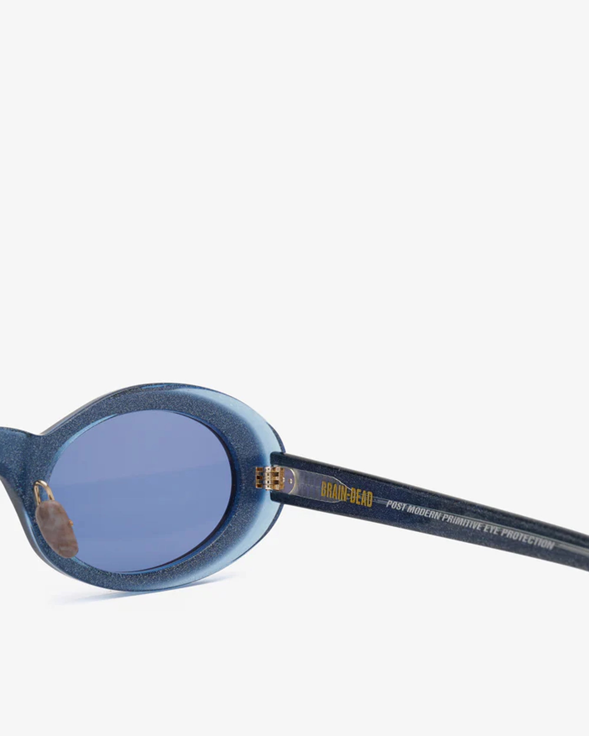 Brain Dead -  Oyster Post Modern Primitive Eye Protection Sunglasses - (Blue Glitter) view 3, Click to Zoom in