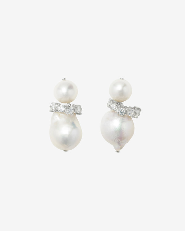 Completedworks - Women's Baroque Pearl Drop Earrings - (Sterling Silver)