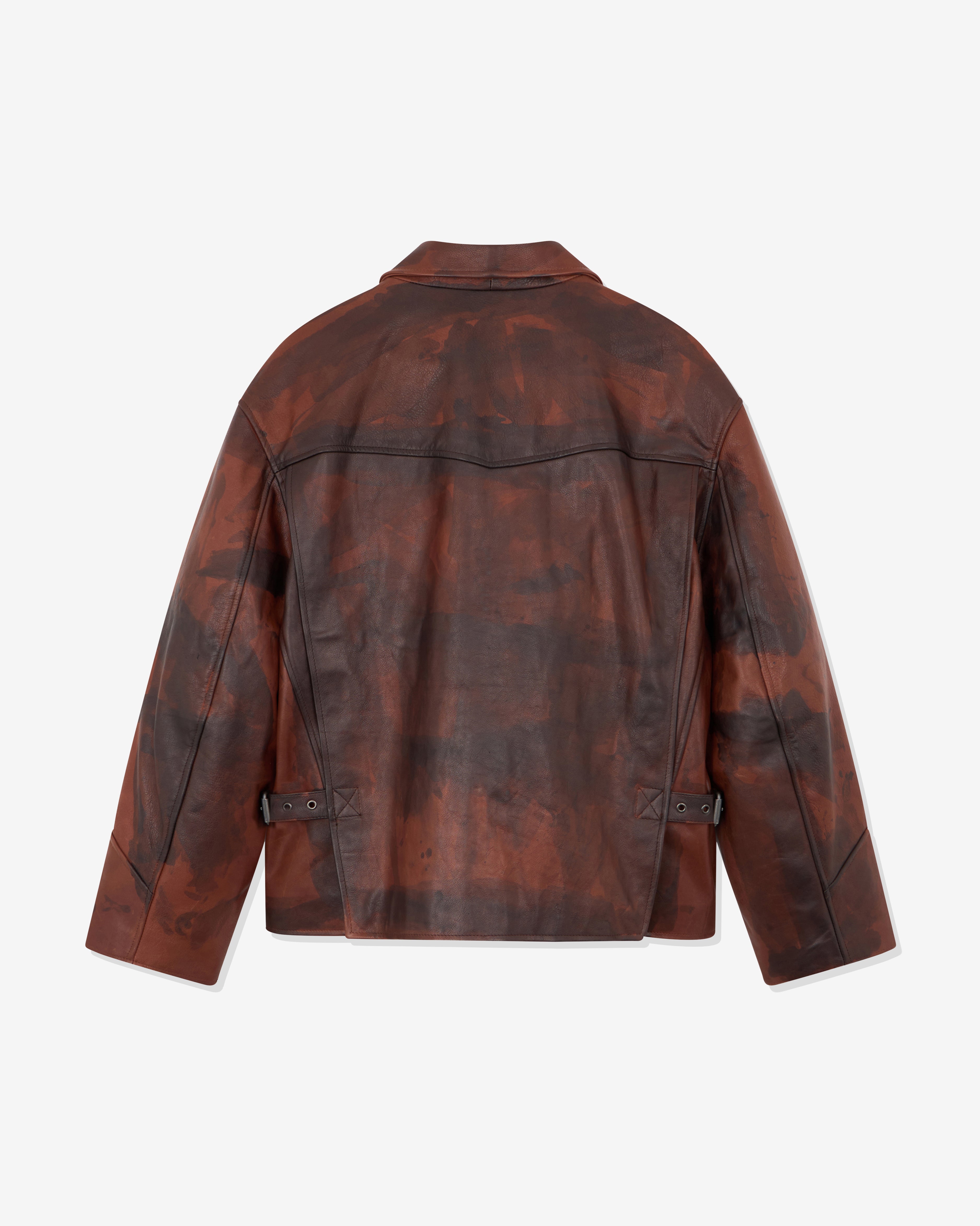 Rassvet: Men's Vintage Leather Jacket (Brown) | DSMNY E-SHOP