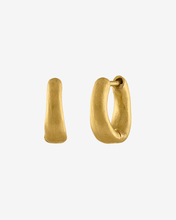 Prounis - Women's Huga Hoop Earrings - (Yellow Gold)