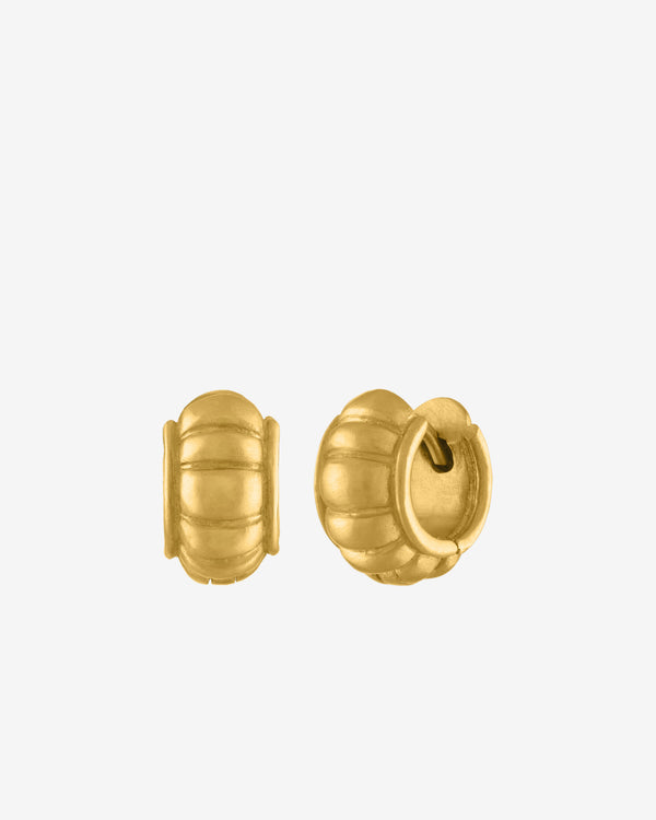Prounis - Women's Melon Huga Hoop Earrings - (Yellow Gold)