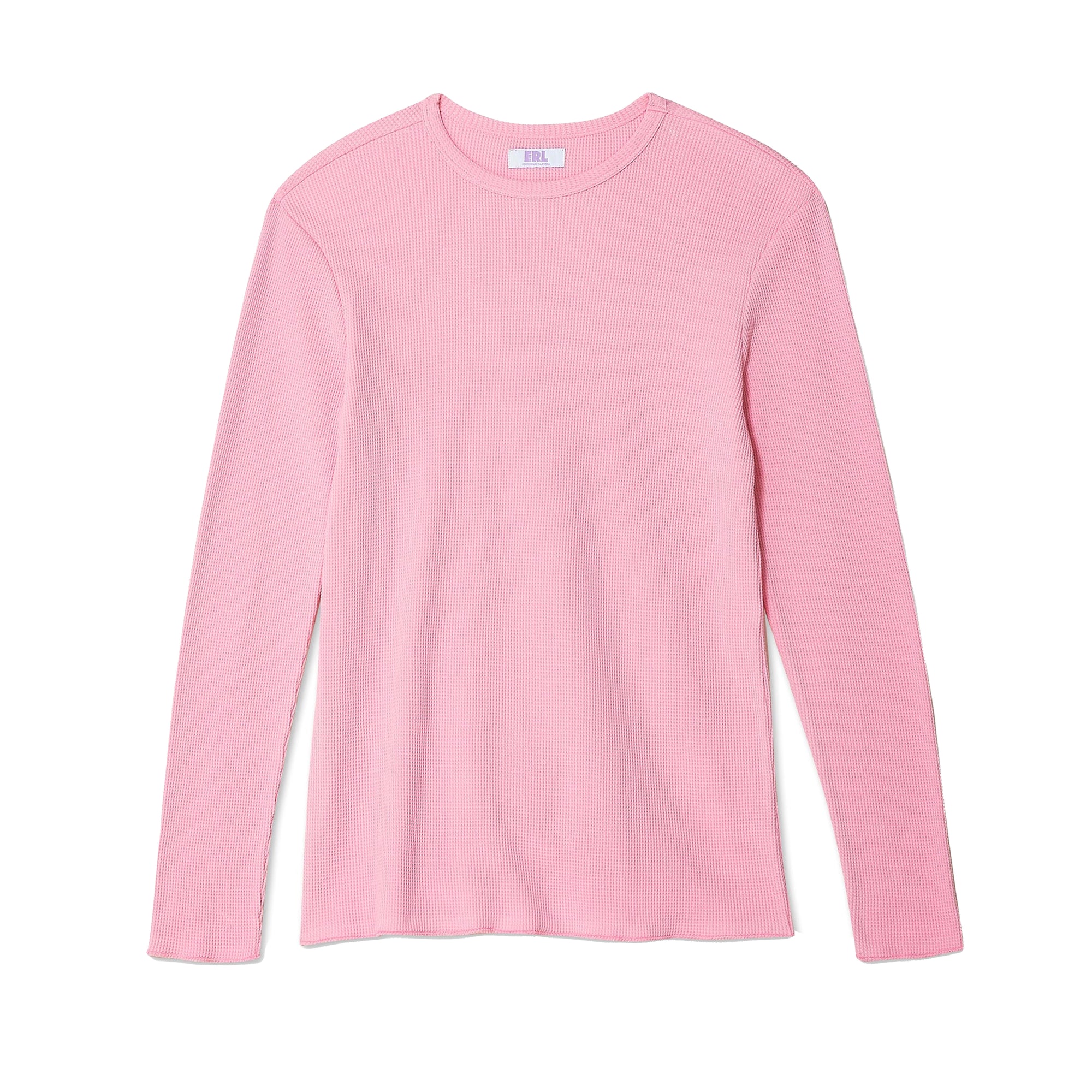 ERL - Men's Waffle Long Sleeve T-Shirt - (Pink) view 1