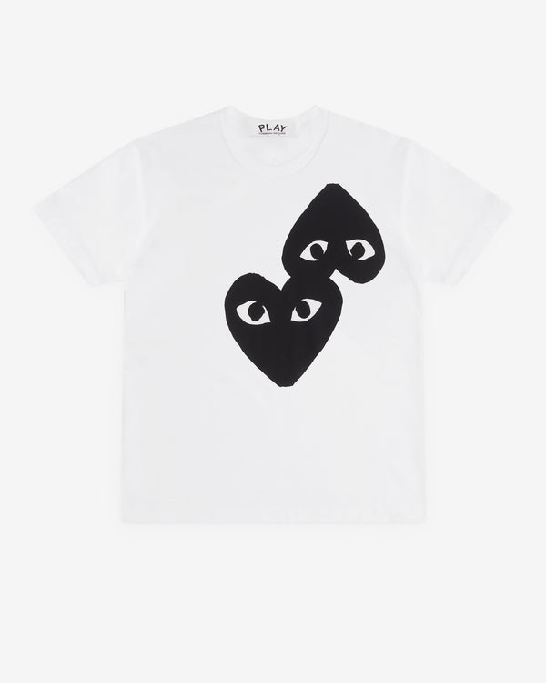 Play Comme des Garçons - Double Heart T-Shirt - (White)