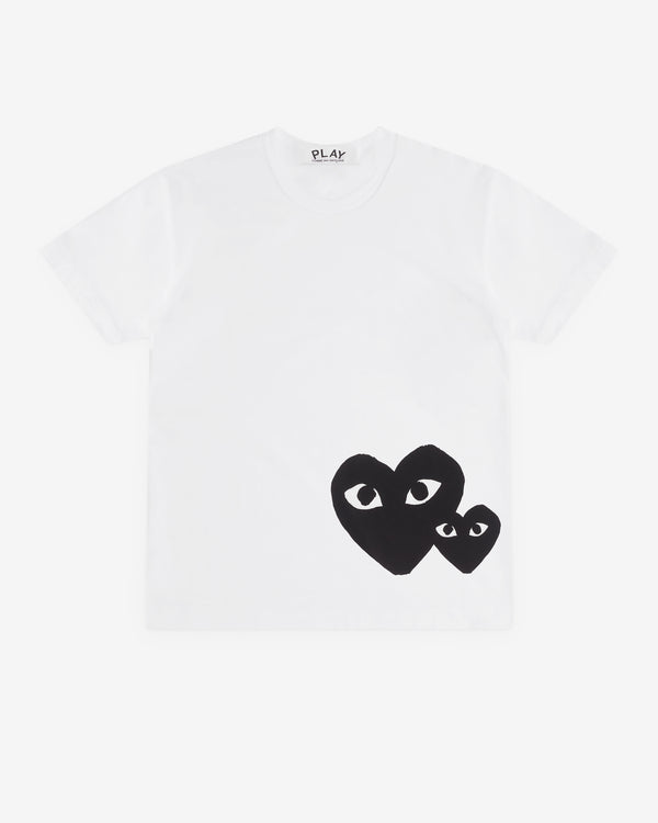 Play Comme des Garçons - Double Heart T-Shirt - (White)