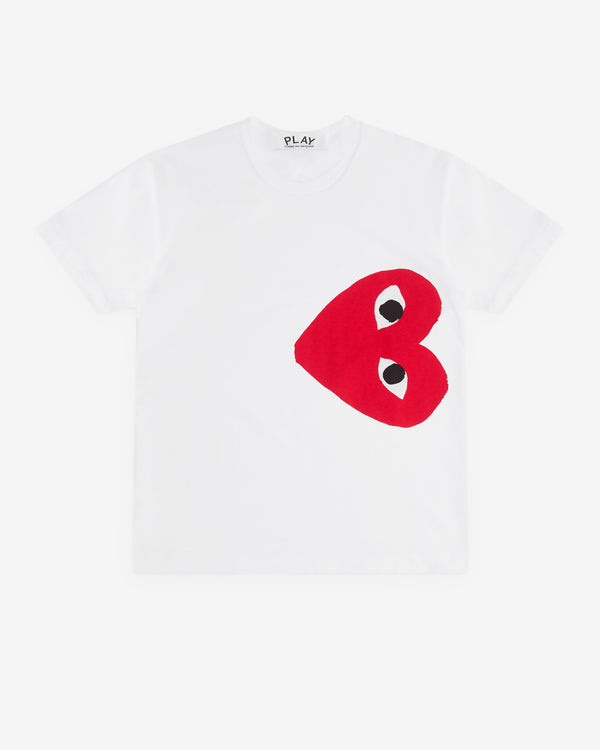 Play Comme des Garçons - Side Heart T-Shirt - (White)