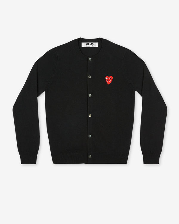 Play Comme des Garçons - Double Eye Ladies' Cardigan - (Black)