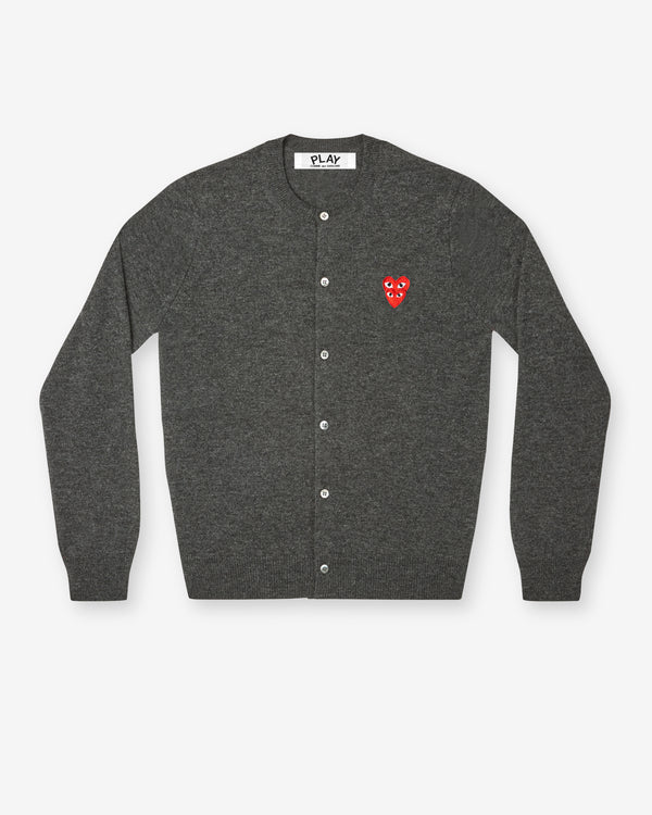 Play Comme des Garçons - Double Eye Ladies’ Cardigan - (Grey)
