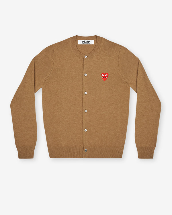 Play Comme des Garçons - Double Eye Ladies’ Cardigan - (Brown)