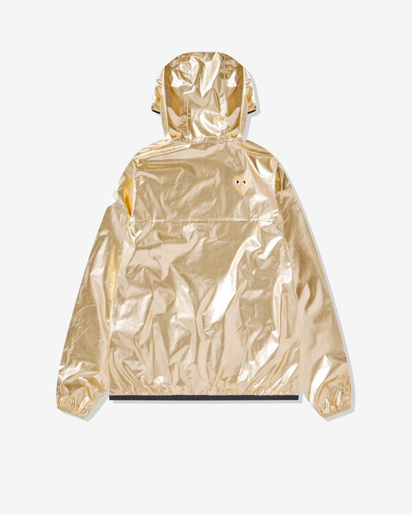 Play Comme des Garçons - K-Way Gold Heart Zip Jacket - (Gold)