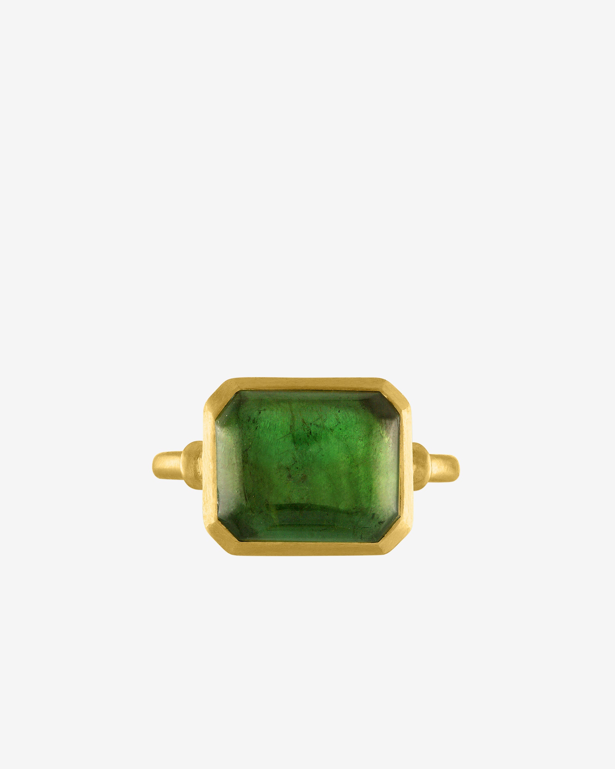 Prounis - Women's Green Tourmaline Capsa Ring - (Yellow Gold) view 1, Click to Zoom in