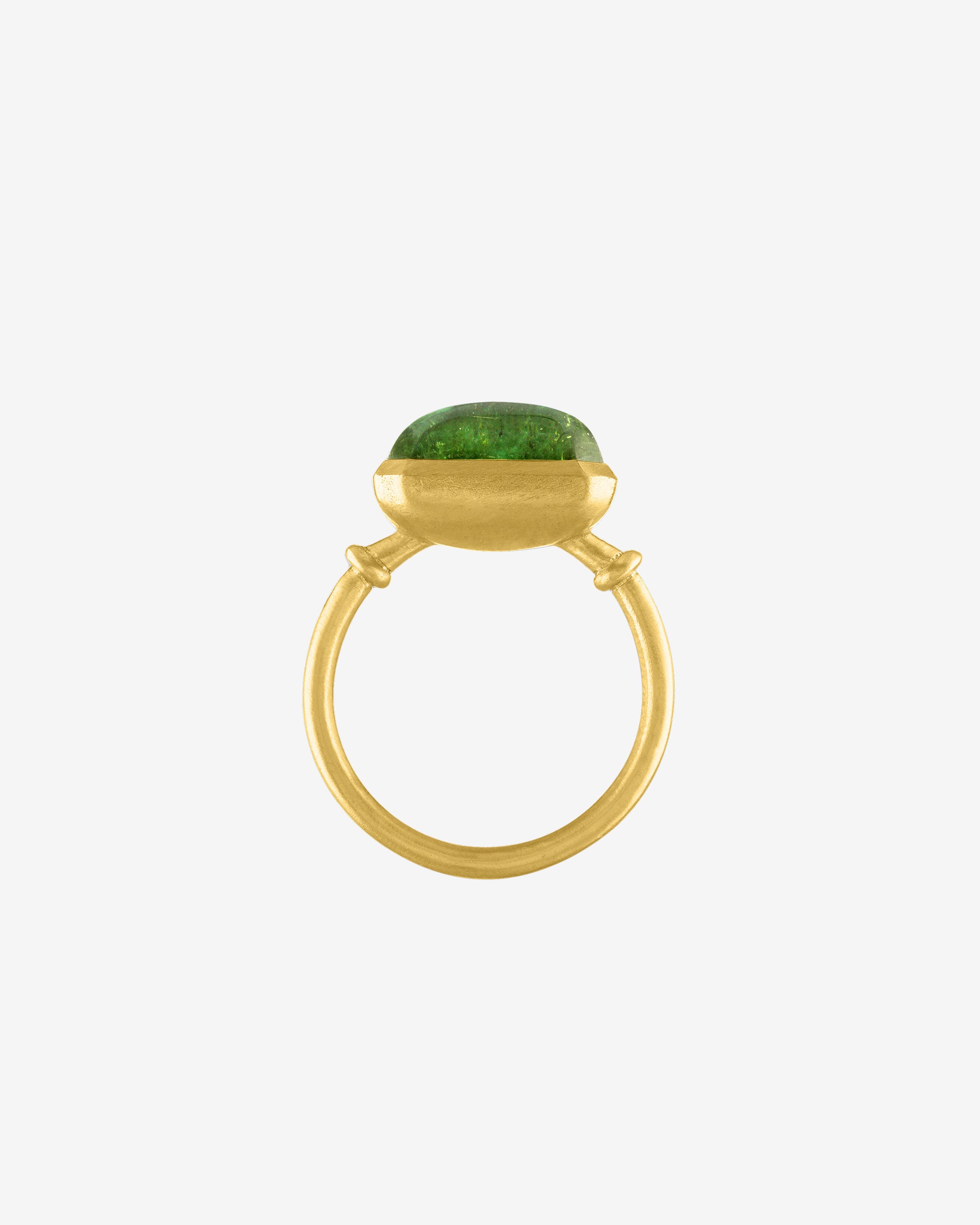 Prounis - Women's Green Tourmaline Capsa Ring - (Yellow Gold) view 2, Click to Zoom in