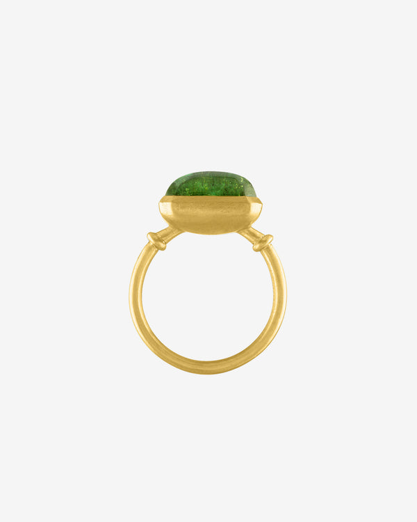 Prounis - Women's Green Tourmaline Capsa Ring - (Yellow Gold)