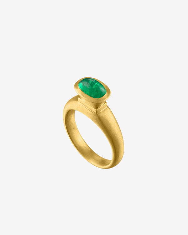 Prounis - Women's Baby Emerald Turris Ring - (Yellow Gold)