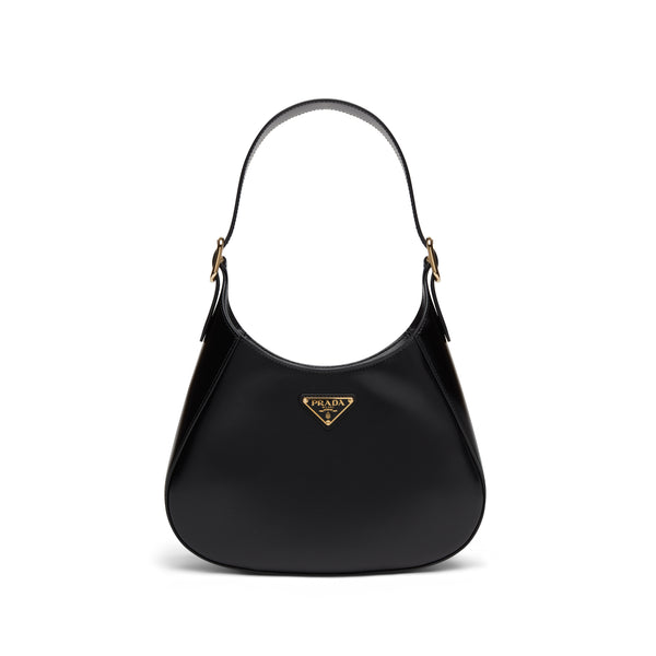 Prada - Women's Leather Shoulder Bag - (Black)