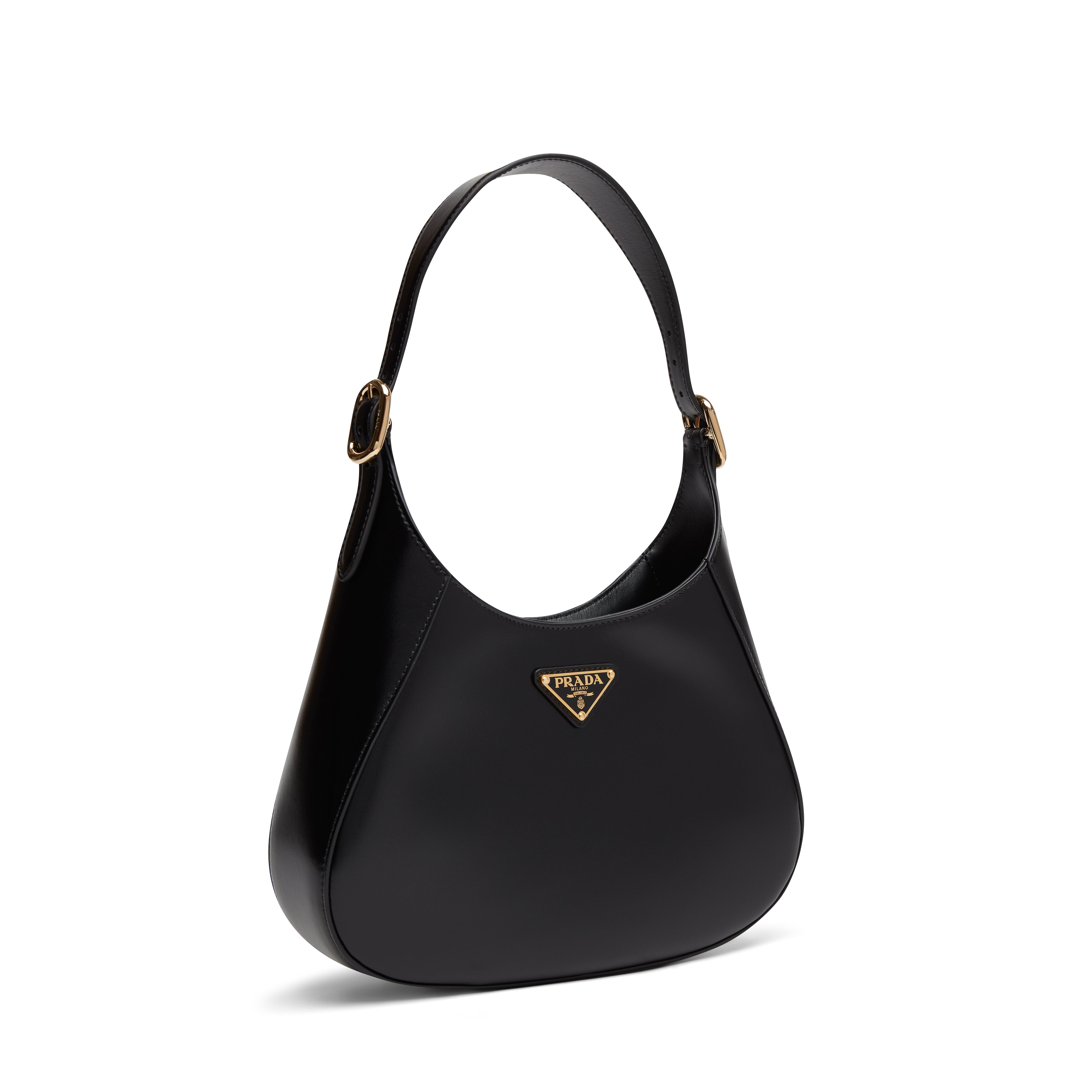 Prada: Women's Leather Shoulder Bag (Black) | DSMNY E-SHOP