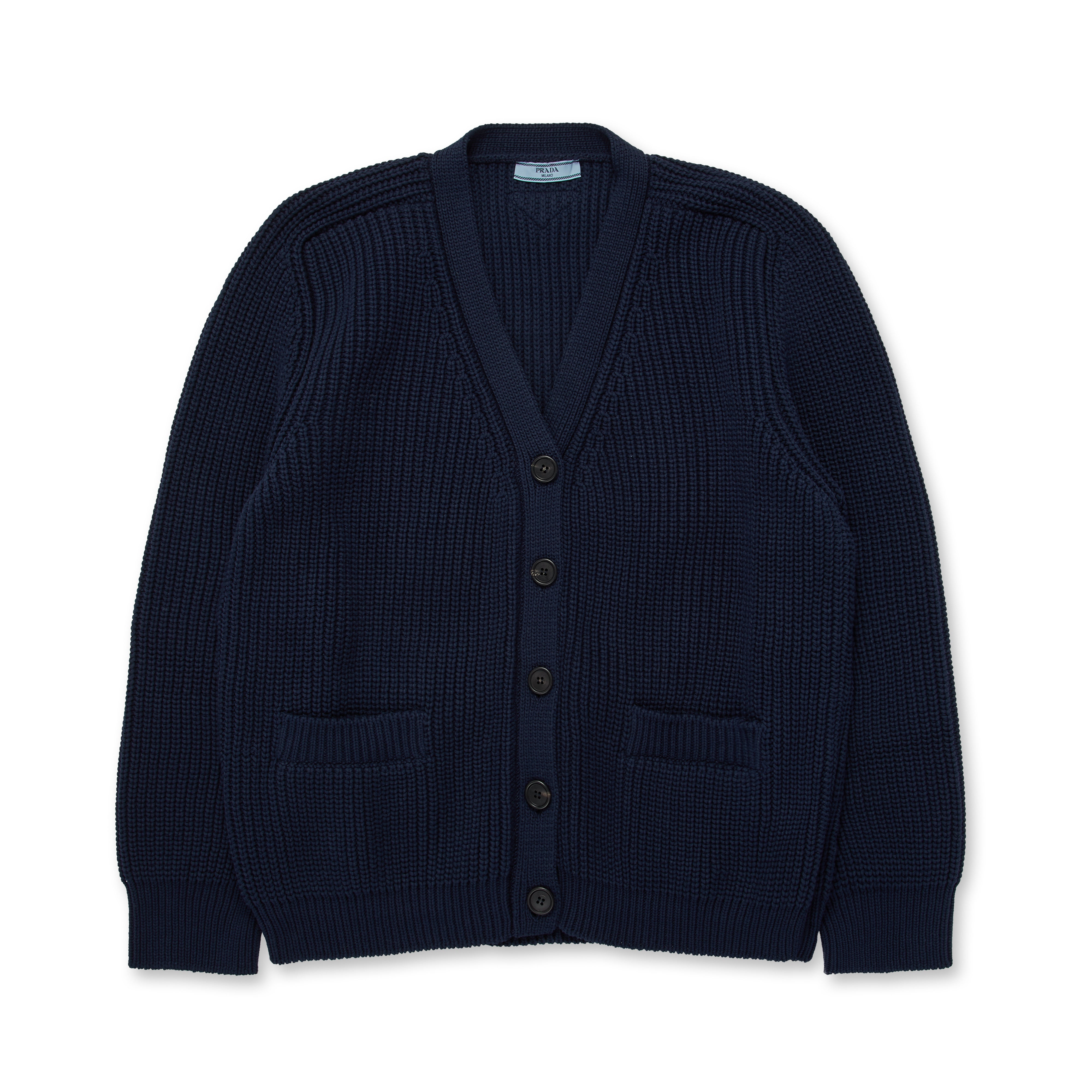 Prada button-detailed wool cardigan - Blue