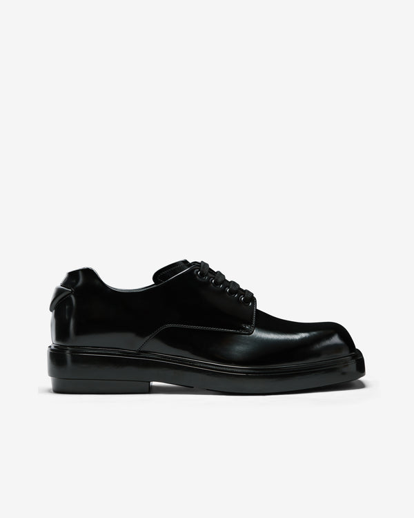 Prada - Men's Brushed Leather Derby Shoes - (Black)