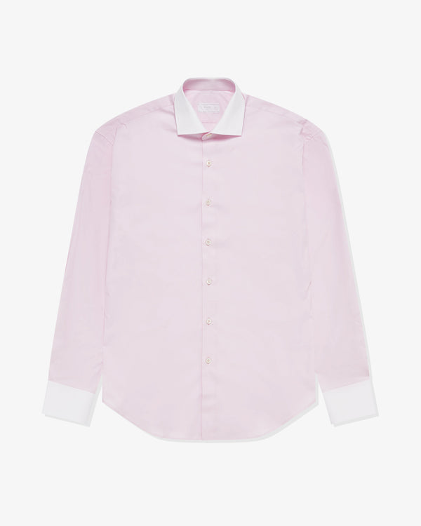 Prada - Men's Contrast Trim Shirt - (Pink/White)