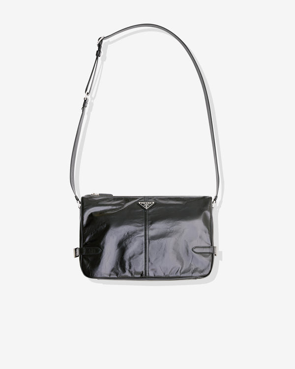 Prada - Men's Leather Shoulder Bag - (Black)