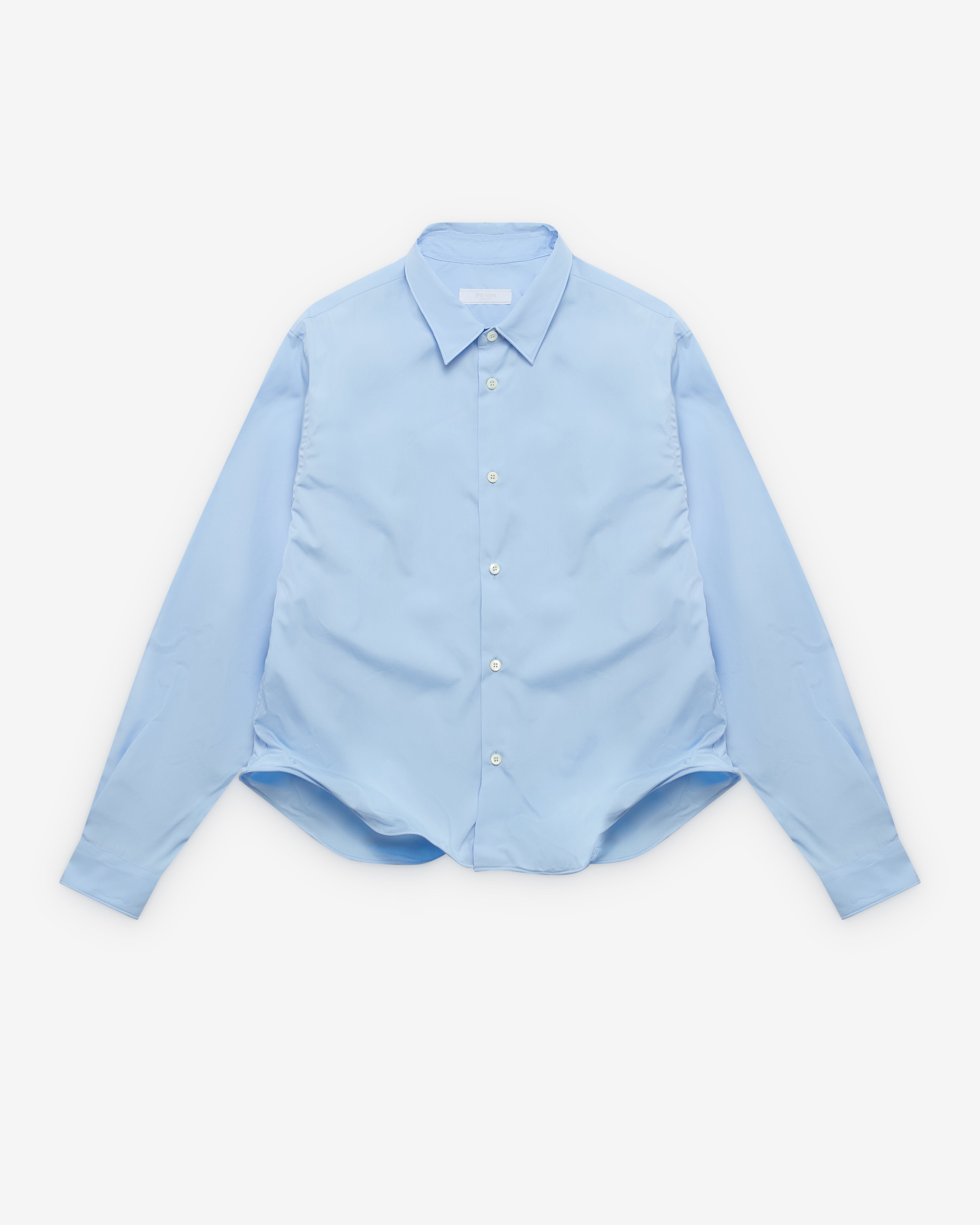 Prada: Men's Wire Hem Shirt (Blue) | DSMNY E-SHOP
