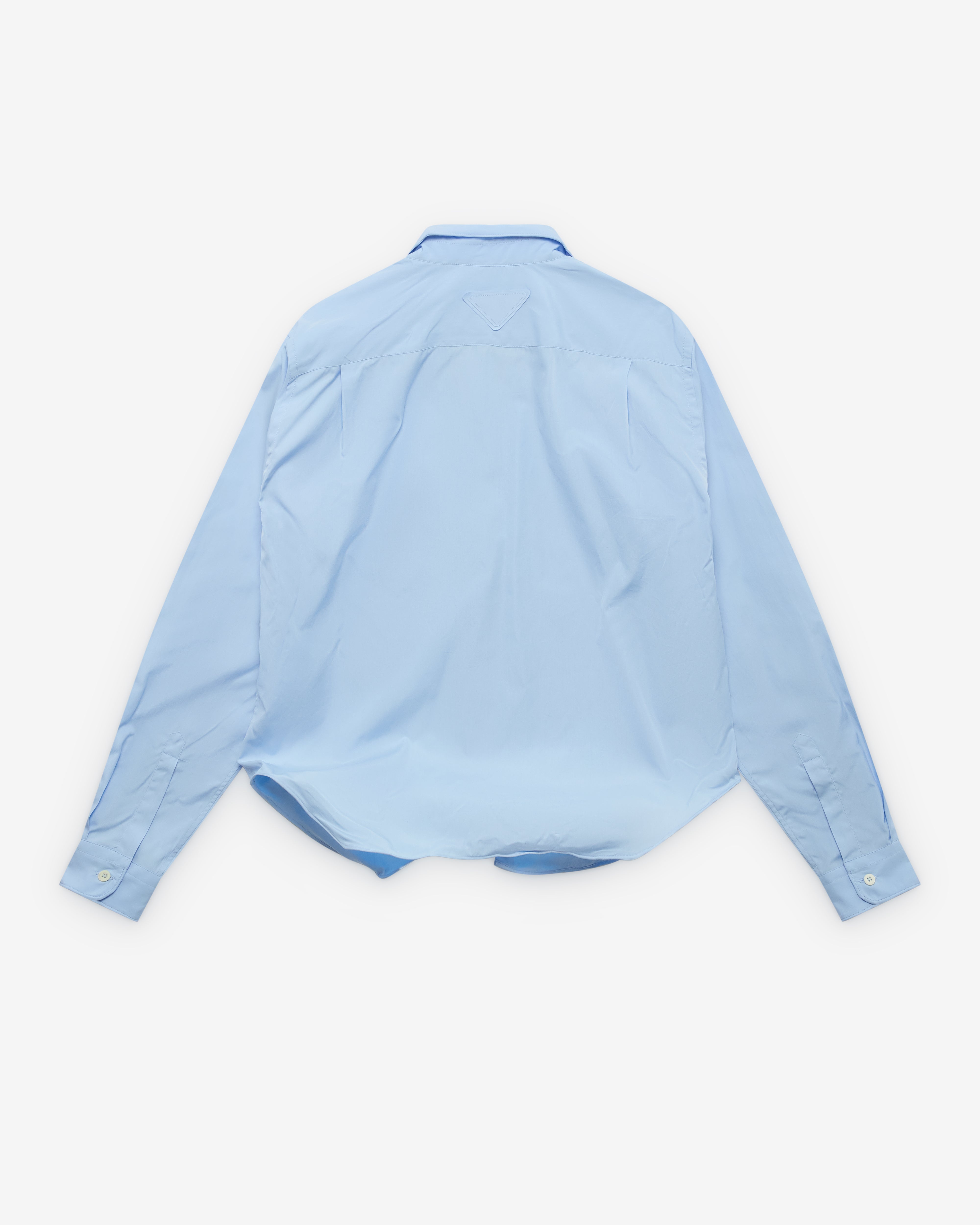 Prada: Men's Wire Hem Shirt (Blue) | DSMNY E-SHOP