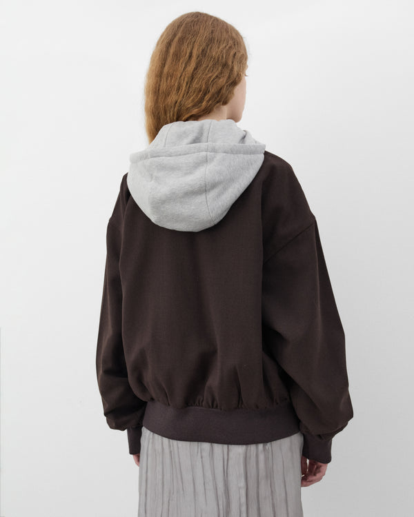 Prada - Women's Contrast Hood Jacket - (Ebony)
