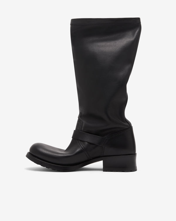 Prada - Women's Knee Buckle Boots - (Black)