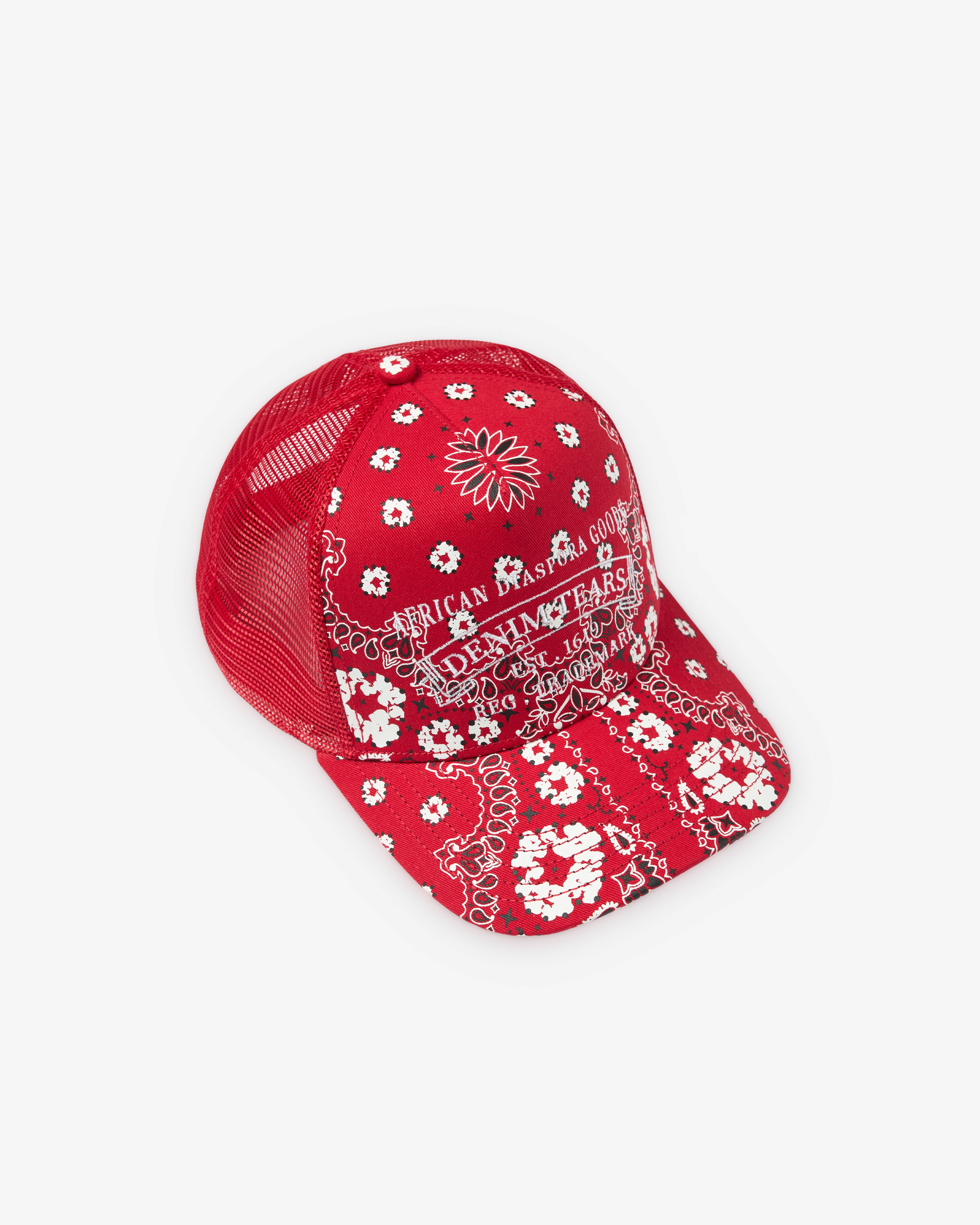 Denim Tears×New Era ADG 59FIFTY キャップ Denim Tears: Men's Paisley ADG Stamp Cap (Red) | DSMNY E-SHOP
