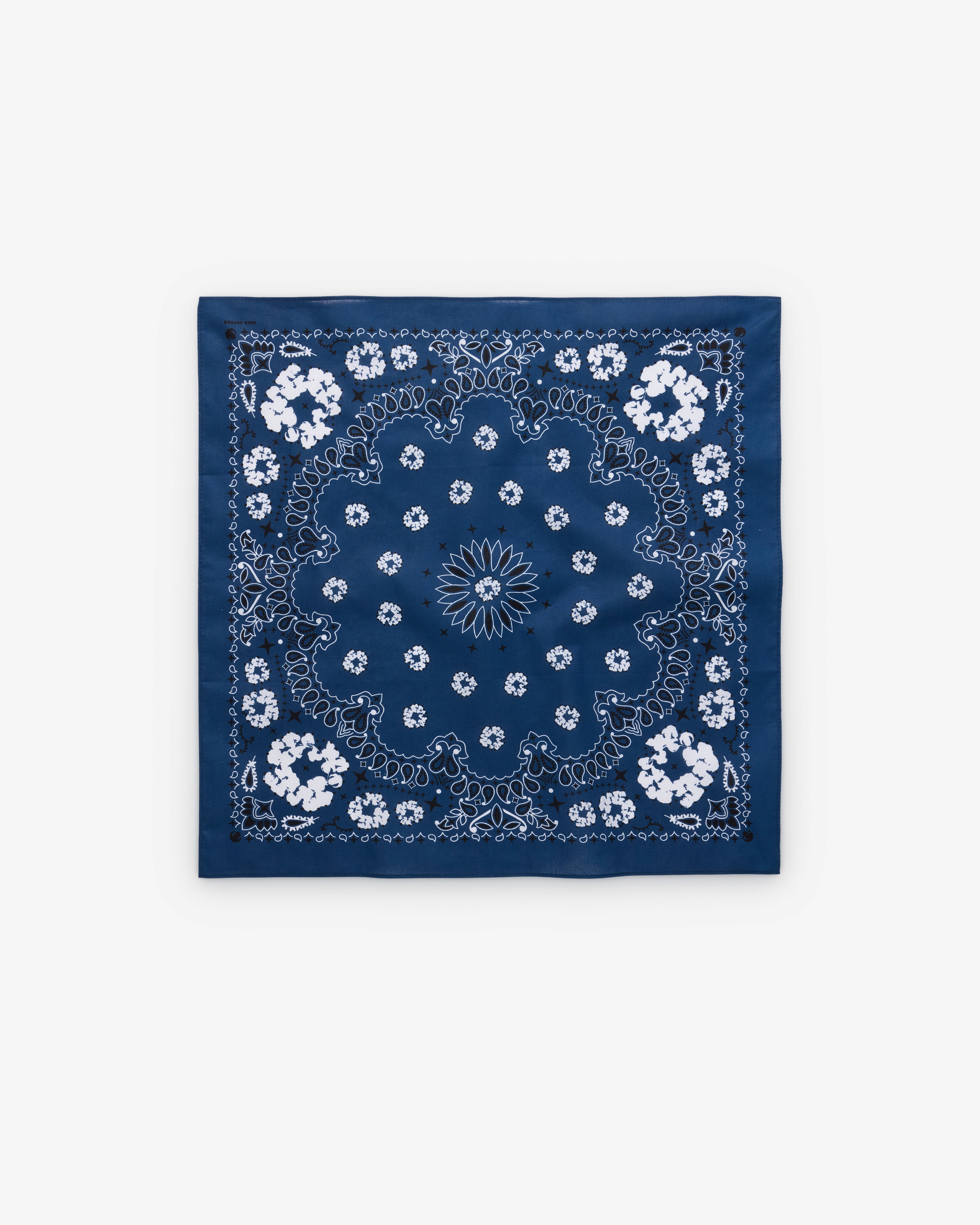 Denim Tears: Men's Paisley Bandana (Navy) | DSMNY E-SHOP