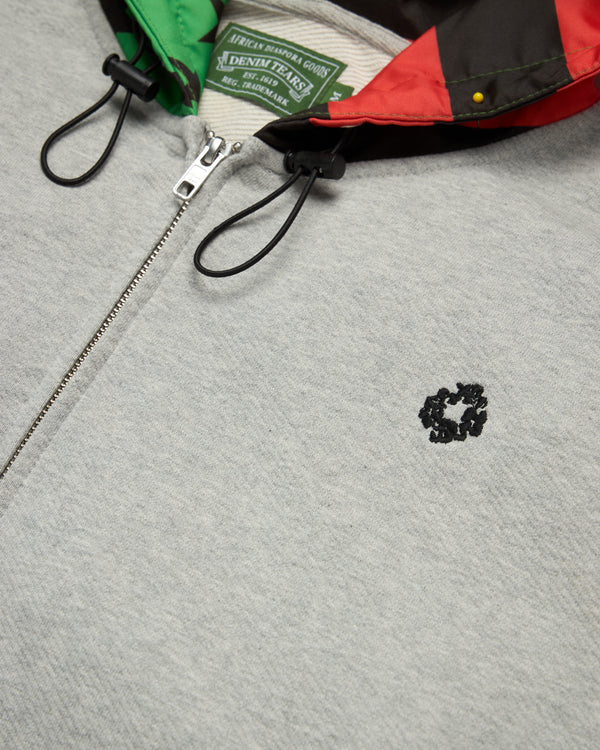 Denim Tears - Men's Pan African Flag Zip Hoodie - (Grey)