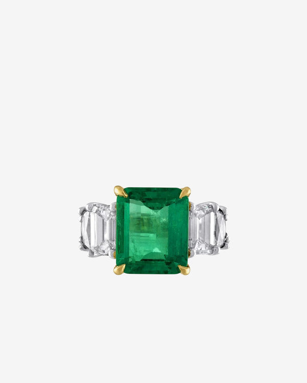 Mindi Mond - Women's Triple Step Colombian Emerald Ring - (Green)