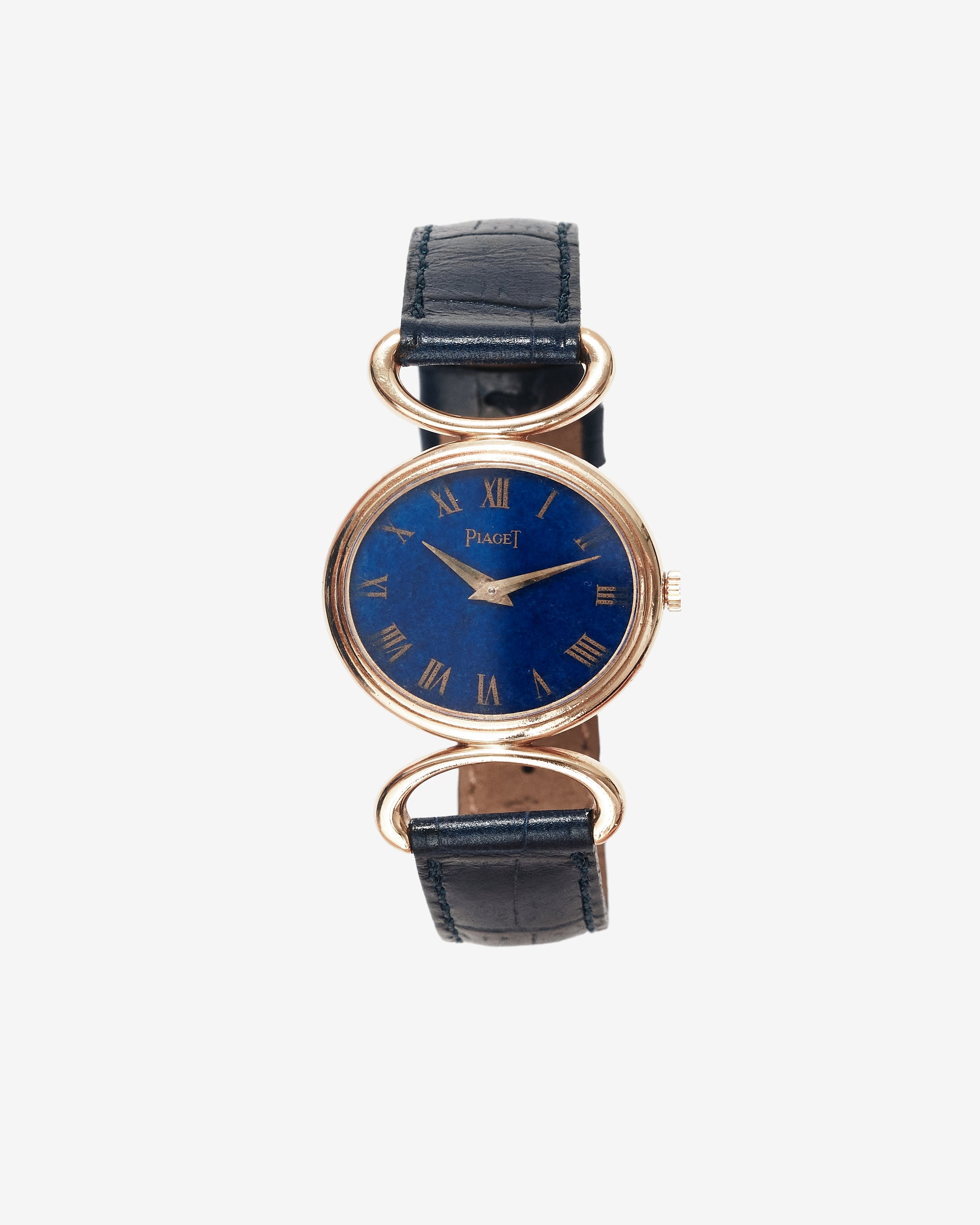 Classic 55 - Piaget Vintage 18k Lapis Dial 9802 - (Yellow Gold) view 1, Click to Zoom in