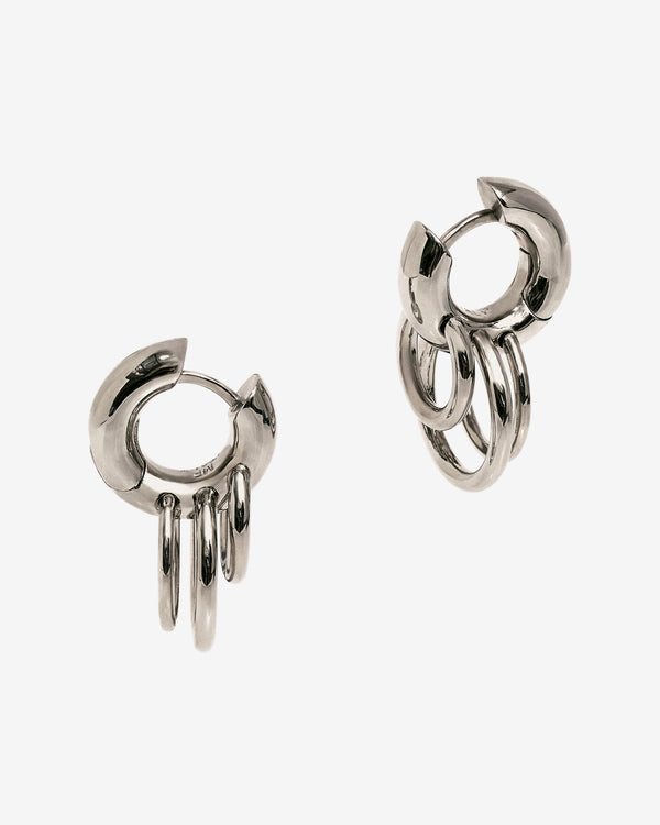 Panconesi - Pierced Huggies - (Silver)